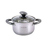Набір каструль Kamille з нержавіючої сталі 4 предмета для індукції і газу (1.5 л, 3.0 л) KM-4925, фото 7
