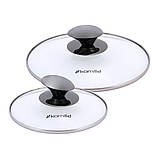 Набір каструль Kamille з нержавіючої сталі 4 предмета для індукції і газу (1.5 л, 3.0 л) KM-4925, фото 8