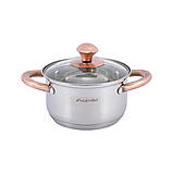 Набір каструль з нержавіючої сталі Kamille KM-4935 4 предмети Комплект каструль з кришкою Каструлі для дому, фото 3