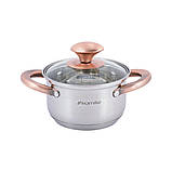 Набір каструль з нержавіючої сталі Kamille KM-4936 6 предметів Каструлі для індукції та газової плити, фото 6