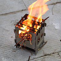 Туристическая титановая щепочница Tiartisan Titanium. мини печь (печка)