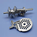 Шнек, решітка та ніж м'ясорубки Moulinex HV8, DKA1, DKA2, DKA213E, DKA24E, ME60, ME605, ME611, ME62, ME606, ME65, DKA14E, фото 2