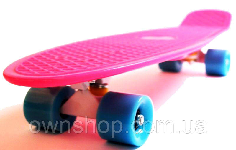 Пенніборд Nickel 27" рожевий, матові колеса, фото 1