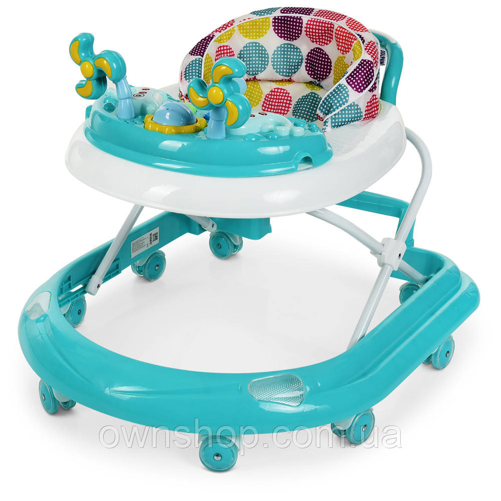 Дитячі ходунки ME 1056 DOLPHIN MINTс музичним блоком, фото 1