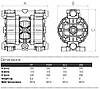 Мембранний насос до 100 л/хв PHOENIX P90 AISI 316, фото 4