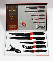 Подарунковий набір ножів SWISS FAMILY з керамічним покриттям 6 предметів