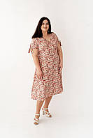 Нежное пастельное платье для женщин больших размеров с мелкимицветами 50,52,54,56