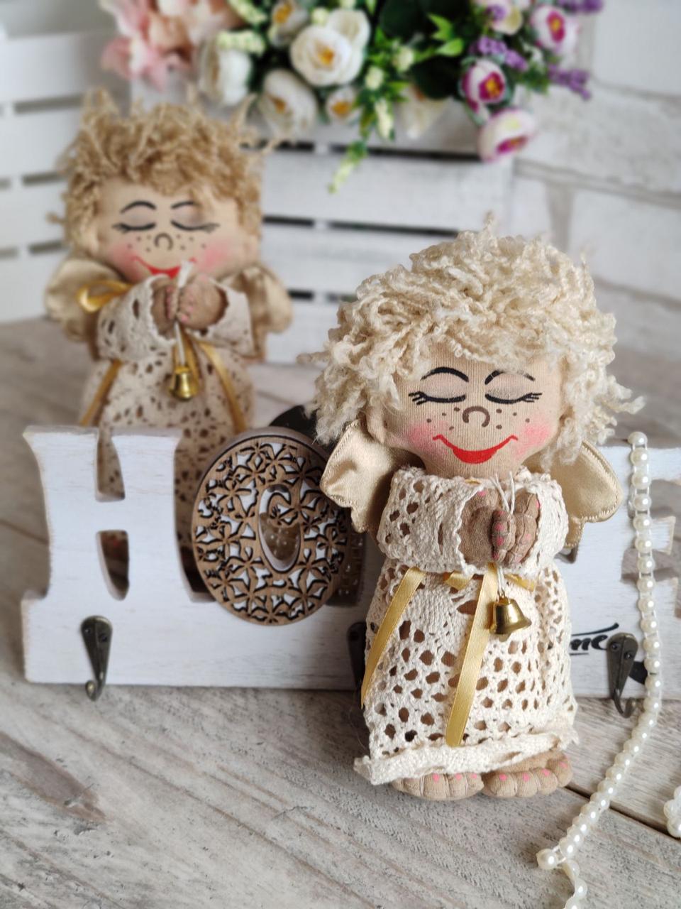 Янголятко "Сплюшка" з ключиком від серця, 22см, фото 1