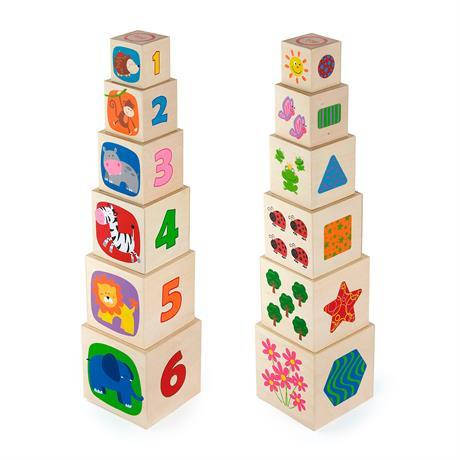 Дерев'яні кубики-пірамідка Viga Toys з цифрами (50392), фото 1