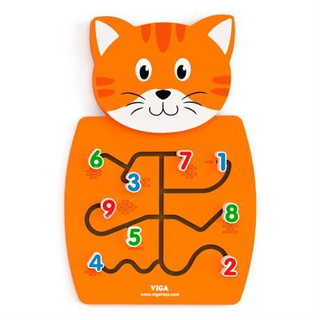 Бізіборд Viga Toys Котик з цифрами (50676)