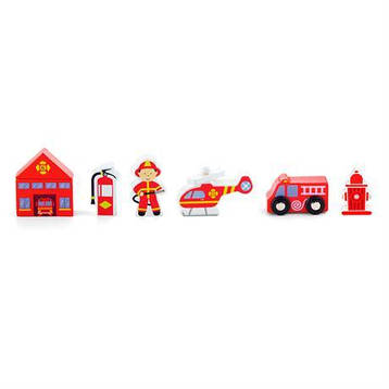 Набір до залізниці (залізної дороги) Viga Toys Пожежна станція (50815), фото 1