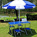 Зручний розкладний синій стіл для пікніка та 4 стільця, фото 7