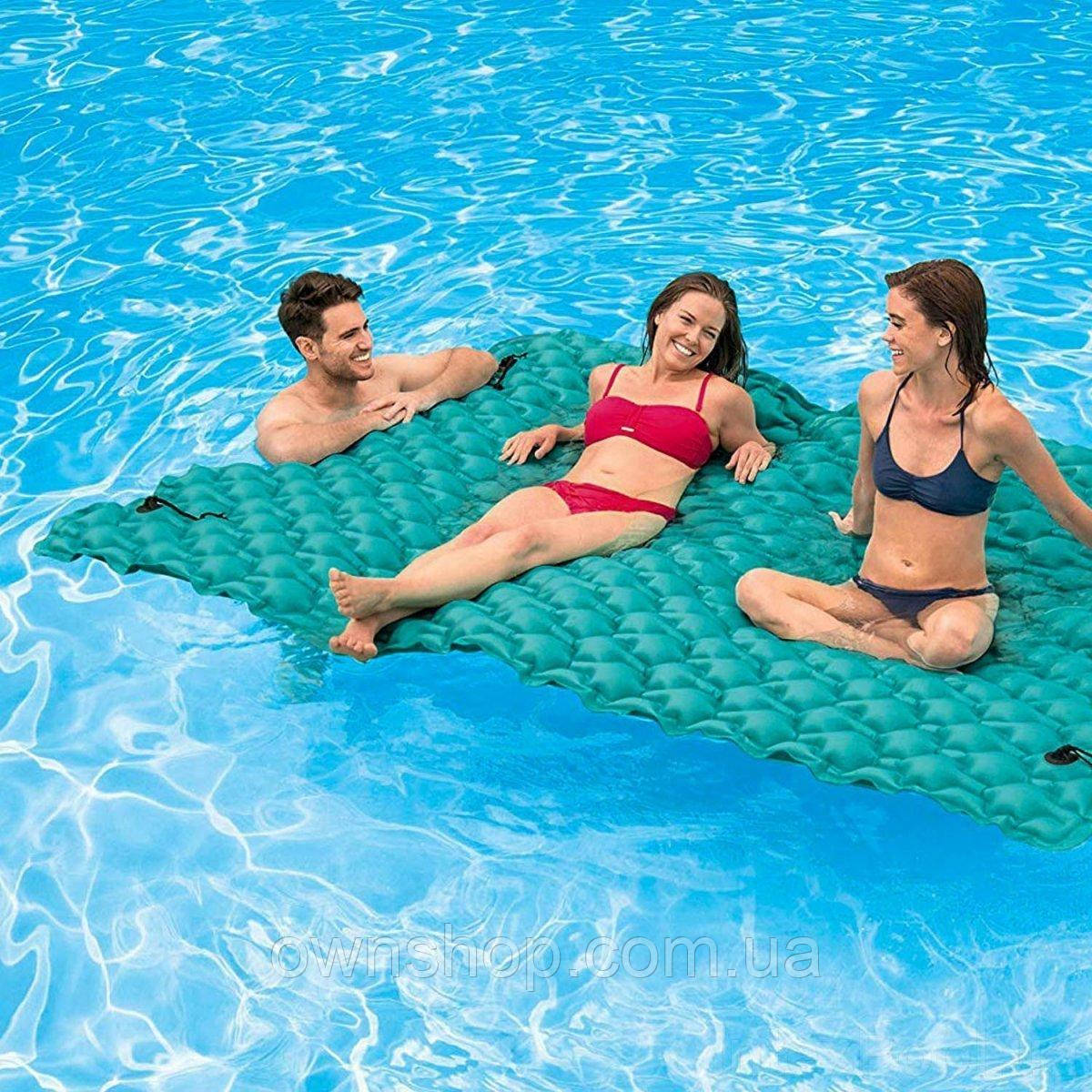 Пляжний надувний матрац Intex 56841 «Гігант», 290*213 см, фото 1