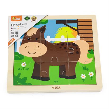 Дерев'яний пазл Viga Toys Конячка, 9 ел. (51439)