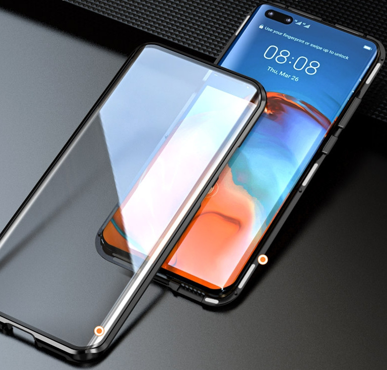 Магнітний чохол зі скляною передньою і задньою панеллю для Huawei P40 (51095EHY)
