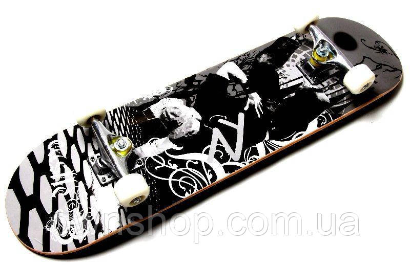 Дерев'яний скейтборд (7 шарів канадського клена) "CASTLE CROSS", 78*20 см, фото 1