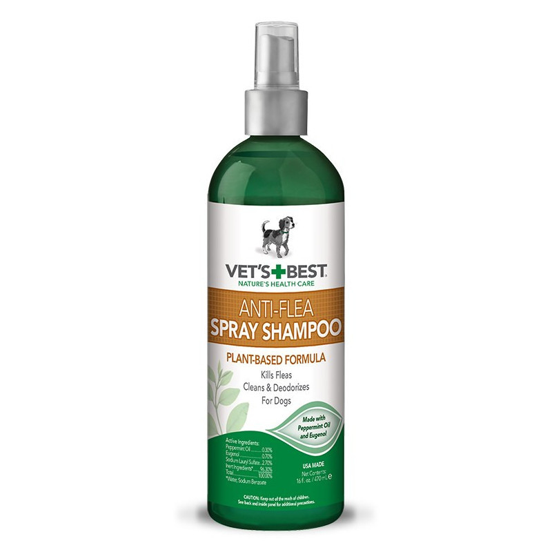 VET'S BEST Ветс Бест Anti-Flea Easy Spray Shampoo Шампунь - Спрей від бліх для собак 470 мл
