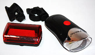 Ліхтар велосипедний BL-308 з кріпленнями та заднім габаритом!