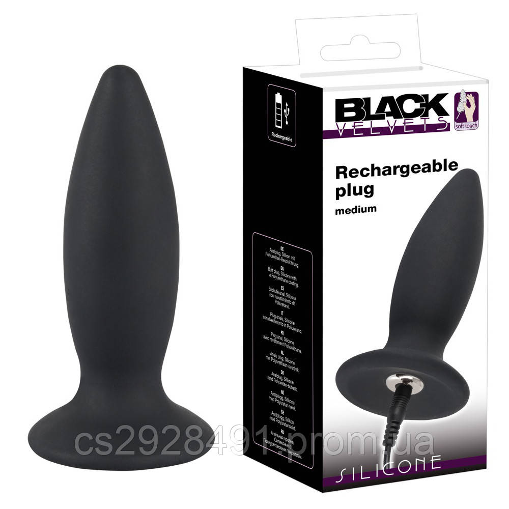 Анальна пробка - Black Velvets Recharge Plug M