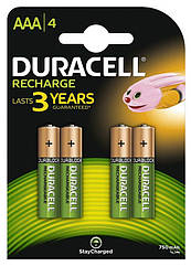 Акумулятор Duracell Recharge DC2400, AAA/(HR03), 750 mAh, Ni-MH, блістер 4шт