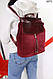 Рюкзаки/Бордовий/Шкіра-Замш 1673 Україна, фото 2