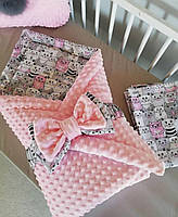 Дитяча ковдра конверт на виписку плюш, фото 5