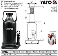 Домкрат гидравлический YATO Польша столбик 25 т H=240-510 мм YT-17075