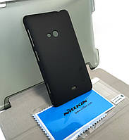 Чехол для Nokia Lumia 625 накладка бампер противоударный Nillkin +пленка черный