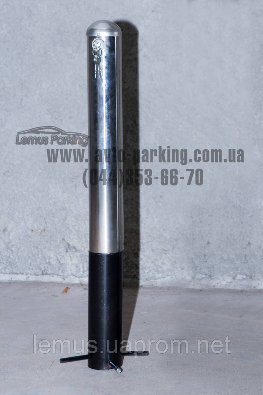 Съемный парковочный столбик из нержавеющей стали с замком 50см СТ-02-Н-500 - фото 1 - id-p1507415