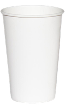 Стакан паперовий білий 420 мл, одноразова, кавова, паперова, картонна, для кави