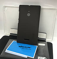 Чехол для Nokia XL накладка Nillkin и пленка черный