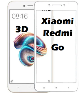 Захисне скло 3D для Xiaomi Redmi Go біле (ксиомі сяоми редмі гоу)