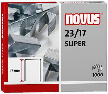 Канцелярські скоби 23/17 SUPER (1000шт) NOVUS Німеччина