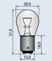 Лампа накаливания СМ 13-25 B15d/18