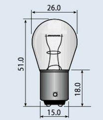 Лампа розжарювання СМ 13-25 B15d/18