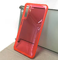 Чехол накладка Samsung A7 2018, A750 на заднюю панель Simple красный