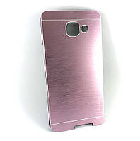 Чехол накладка для Samsung A5 2016, A510 на заднюю панель Ultra Steel розовый