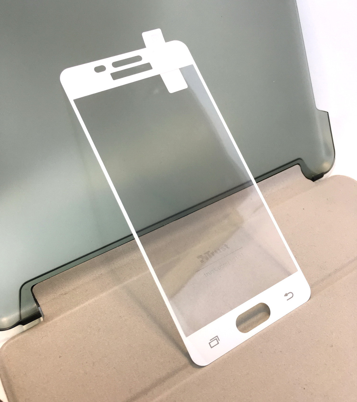 Samsung A3 2016, A310 захисне скло на телефон протиударне 3D White біле