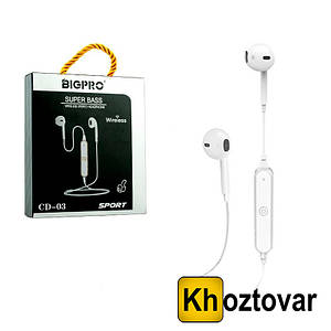 Вакуумні Bluetooth-навушники BIGPRO CD03 Sport