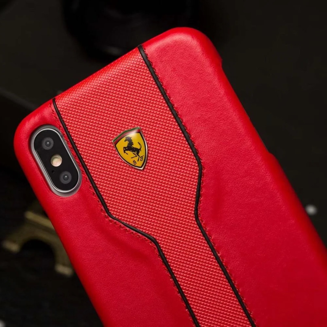Шкіряний чохол Ferrari для Apple iPhone XS Max