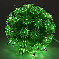 Светодиодная декорация - светящийся шар, 12 см, 50л, зеленый, IP44 (050451)