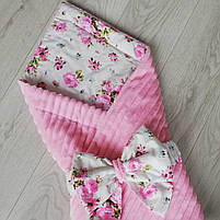 Дитяча ковдра конверт на виписку плюш, фото 6