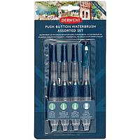 Набір пензлів з резервуаром 4шт, Derwent 2305816