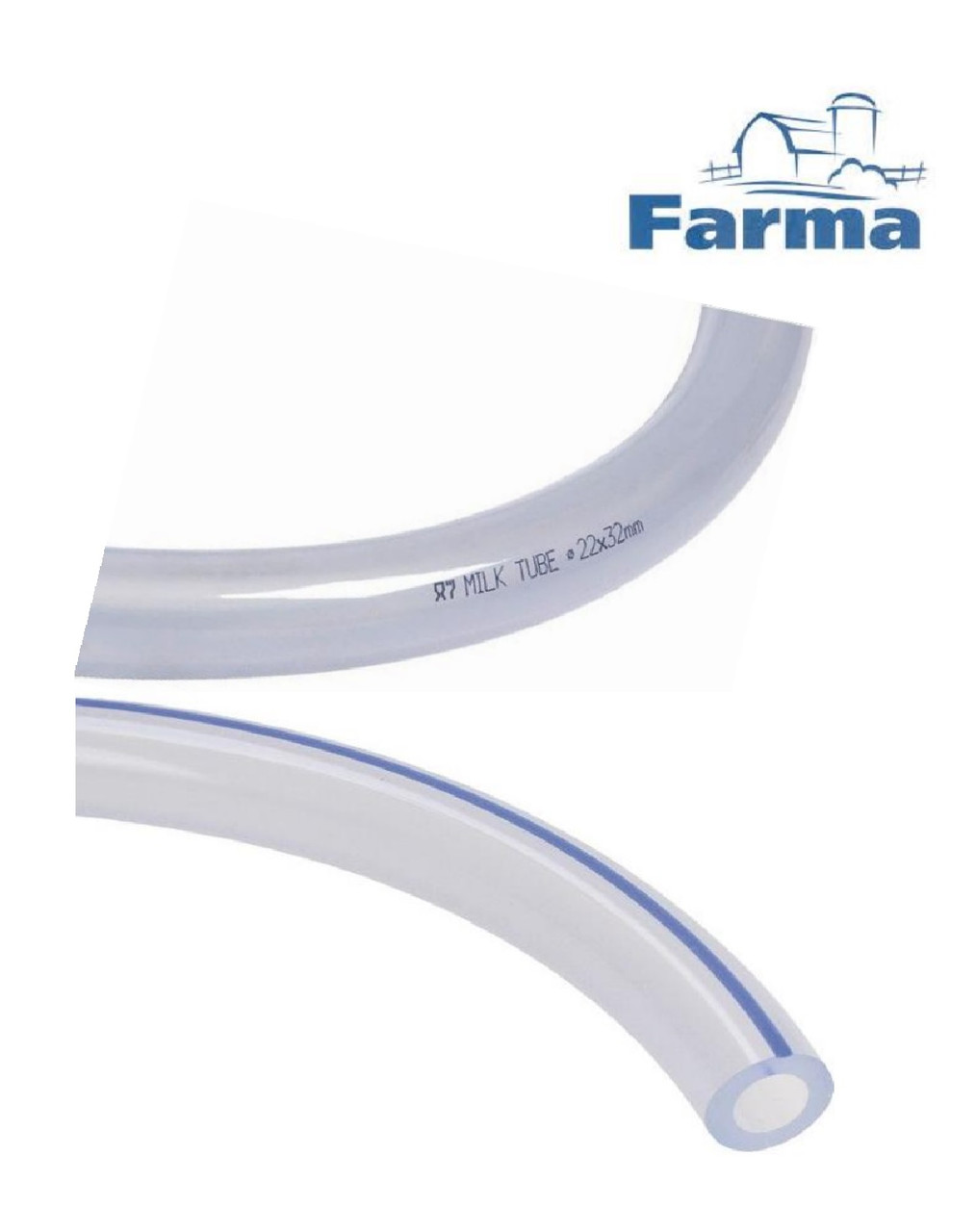 Шланг молочний відрізок 5м (Ø 22/32мм), харчовий ПВХ FARMA