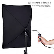 130/1300 Вт Набір постійного світла FST 5769 LED softbox Easy Kit Bag, фото 5