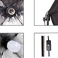 130/1300 Вт Набір постійного світла FST 5769 LED softbox Easy Kit Bag, фото 4