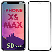 5D стекло iPhone XS Max (Защитное Full Glue) Black (Айфон ХС Мах Икс Эс Макс)