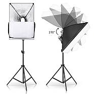 130/1300 Вт Набір постійного світла FST 5769 LED softbox Easy Kit Bag, фото 7