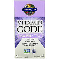 Витамины для беременных Garden of Life "Vitamin Code" Raw Prenatal, комплекс для мамы и ребенка (90 капсул)