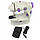 Швейна машинка портативна Mini Sewing Machine Fhsm 202 з адапттером, фото 4
